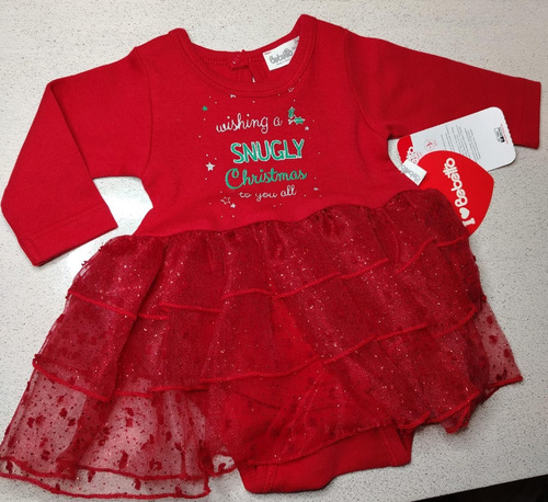 Body Vestido Natalino Bebetto Menina Rn (até 50 Cm) - Imagem 3