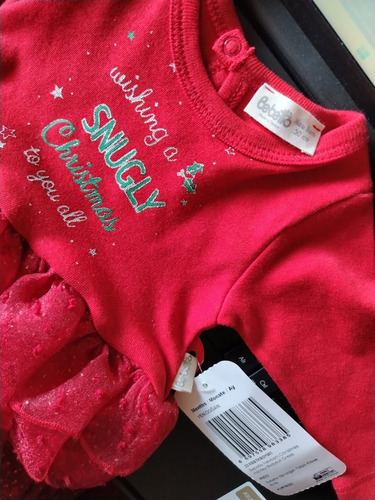 Body Vestido Natalino Bebetto Menina Rn (até 50 Cm) - Imagem 4