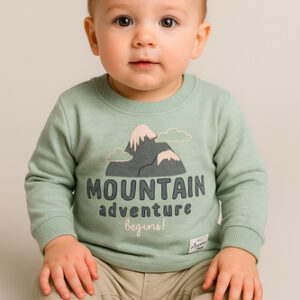 Blusa Infantil  Manga Longa Mountain Adventure Verde M