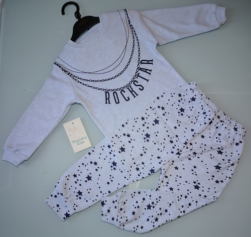 Conjunto Infantil Rockstar  Blusa E Calça Estampada - Imagem 2