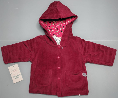 Conjunto Bebê  Inverno  Casaco Com Capuz E Calça Estampada - Imagem 3