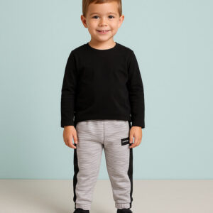 Calça Moletom Infantil Menino Mescla Com Estampa Creative