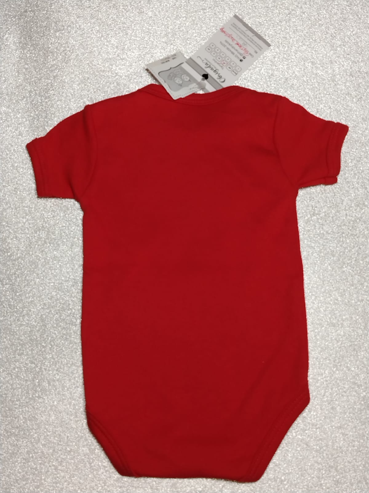 Body Temático Vermelho “Amor da Dinda” – Tamanho P - Imagem 2