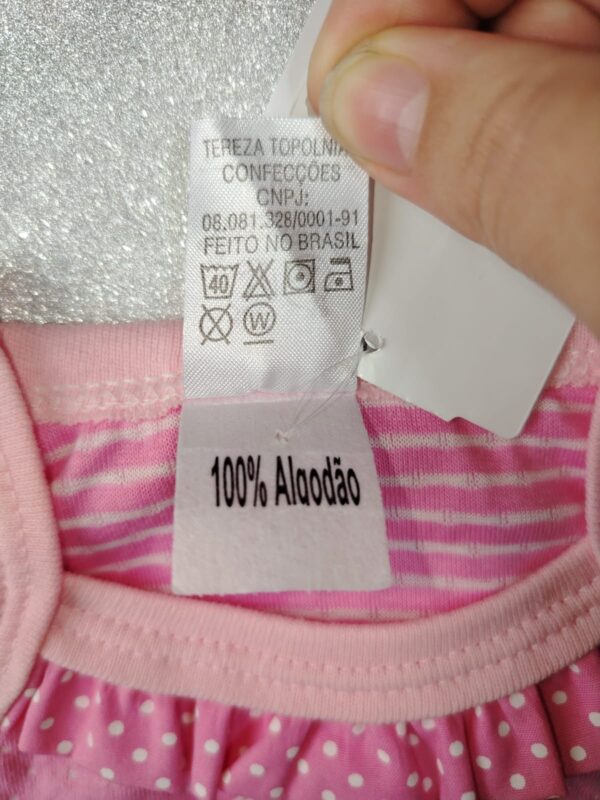 Conjunto Body Regata e Shorts Menina P (1 a 3 meses) - Imagem 6