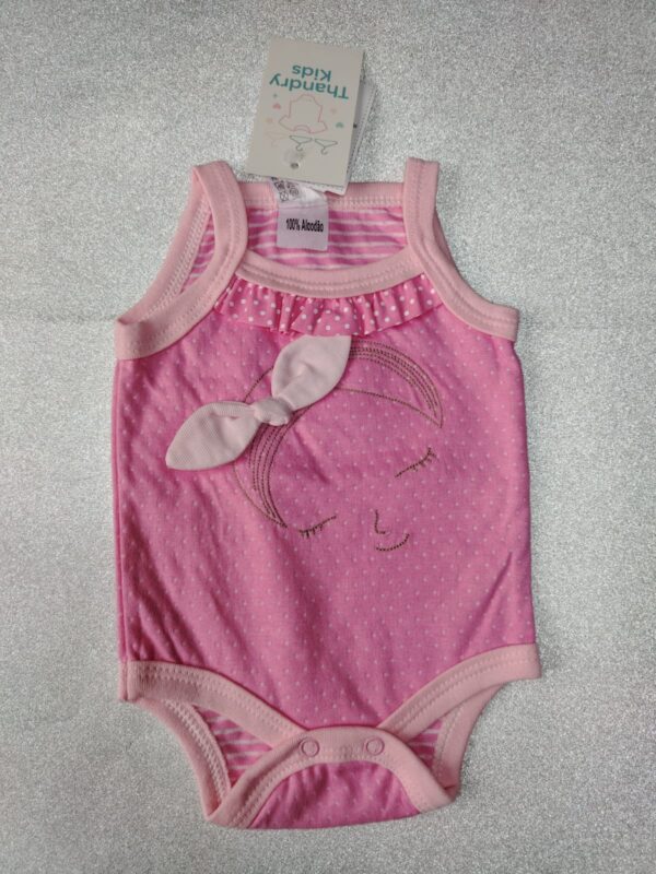 Conjunto Body Regata e Shorts Menina P (1 a 3 meses) - Imagem 5