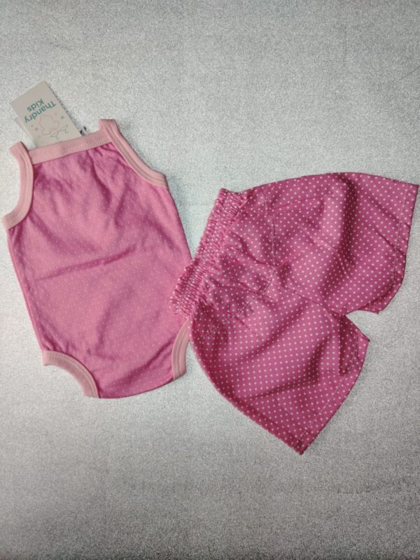 Conjunto Body Regata e Shorts Menina P (1 a 3 meses) - Imagem 2