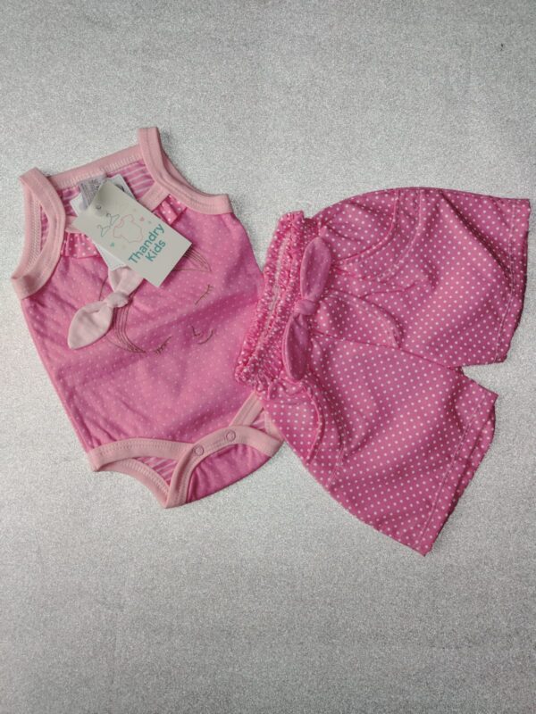 Conjunto Body Regata e Shorts Menina P (1 a 3 meses) - Imagem 7