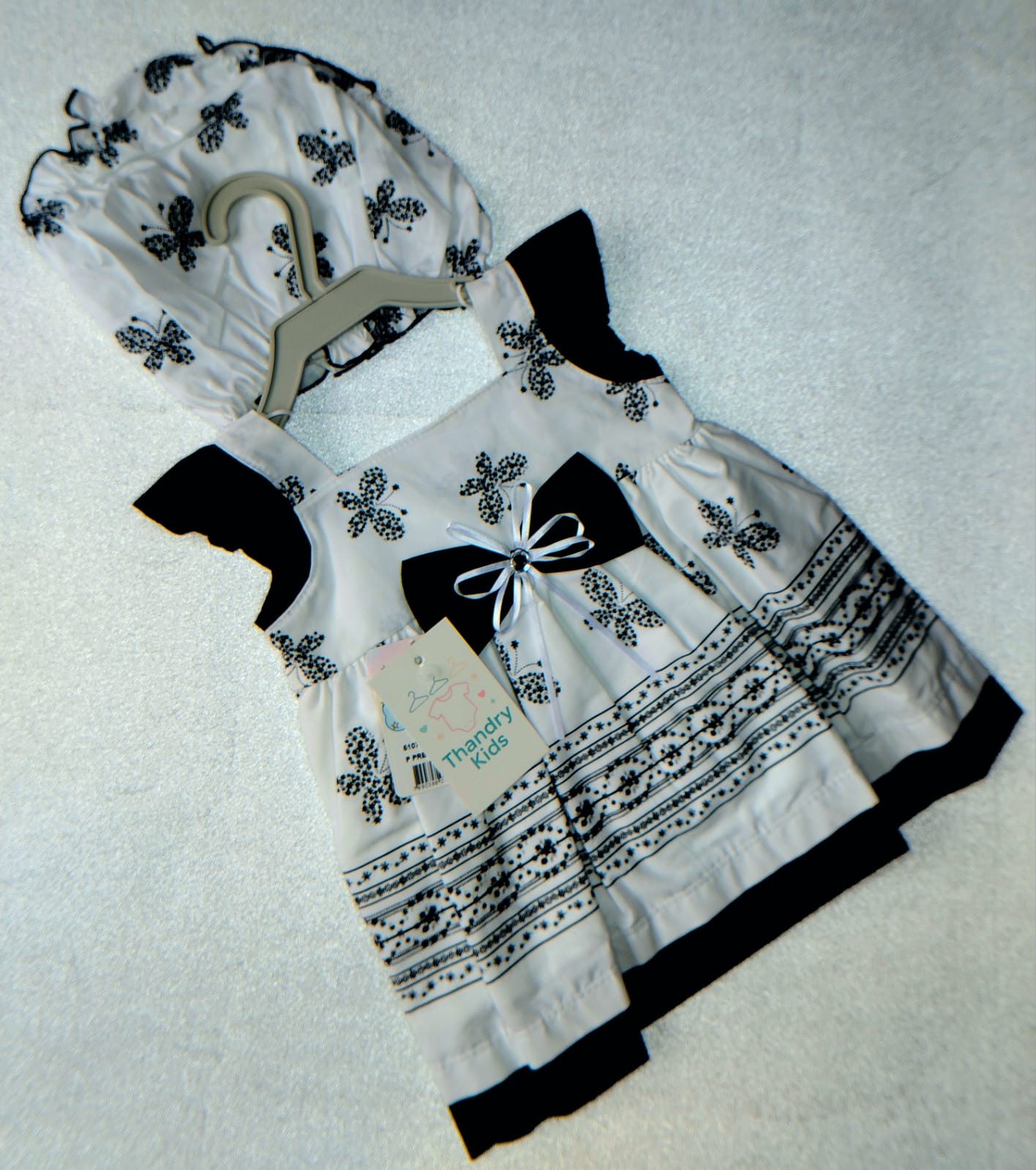 Vestido Infantil com Calcinha Borboleta Preto P (1 a 3 meses) - Imagem 6