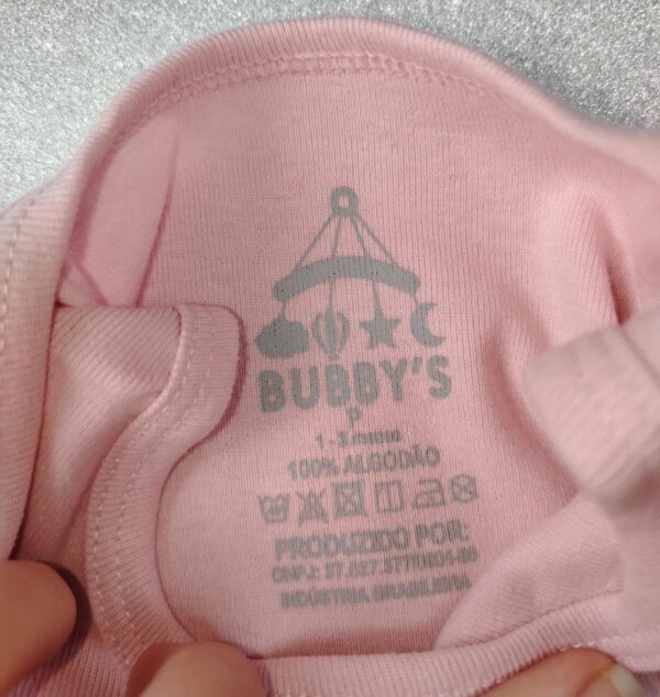 Body Menina P (1 a 3 meses) – Rosa com Estampa Pirulito - Imagem 3