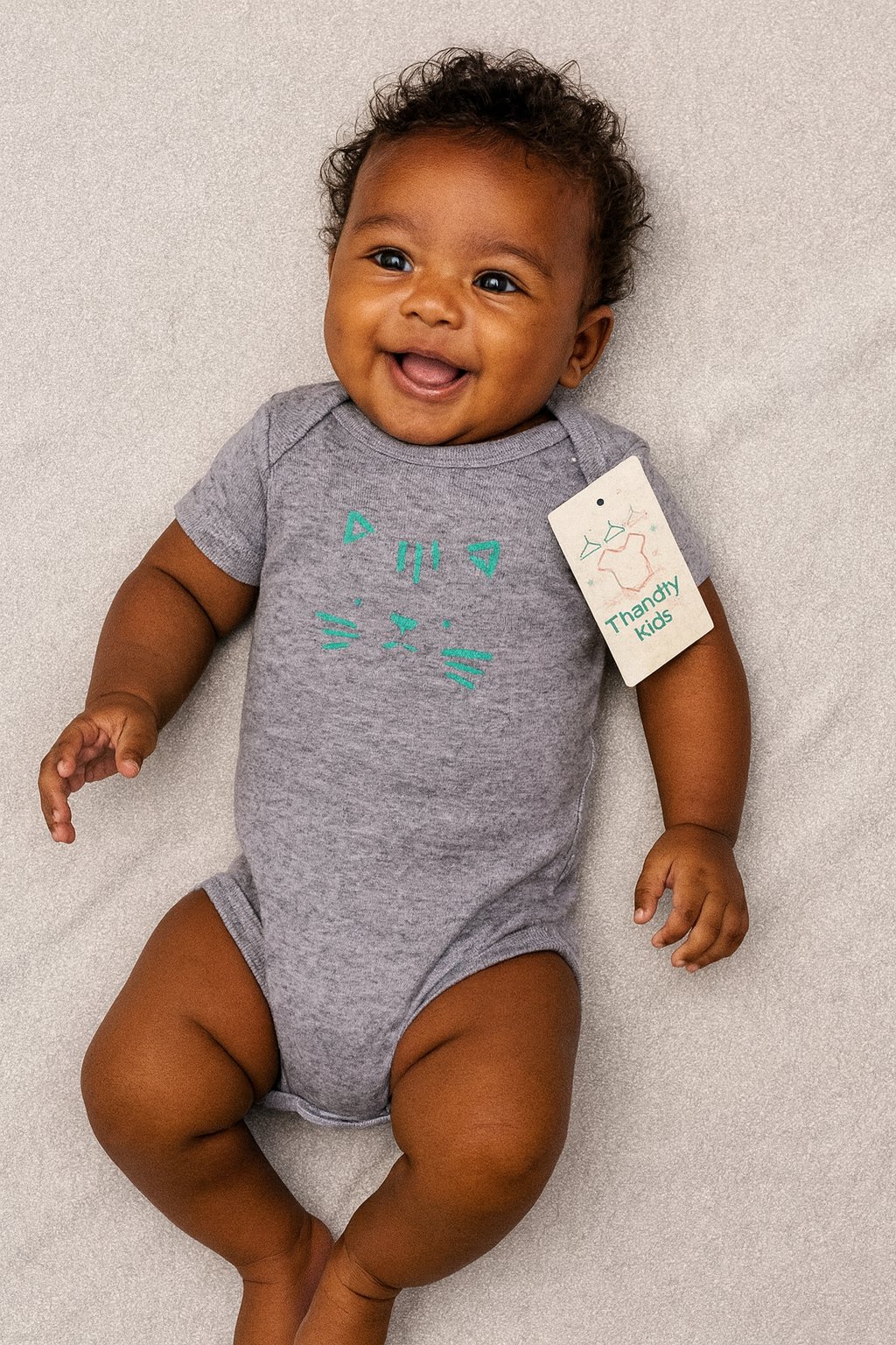 Body Menino RN (0 a 3 meses) – Cinza Gatinho