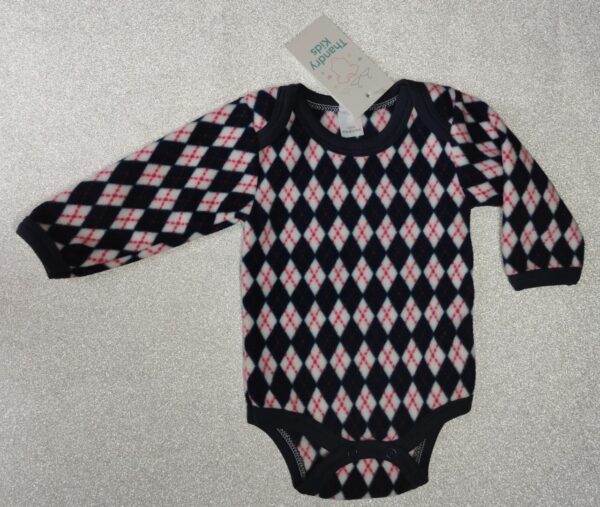 Conjunto Unissex P (1 a 3 meses) – Body Argyle Azul Marinho + Calça  em Soft - Imagem 4