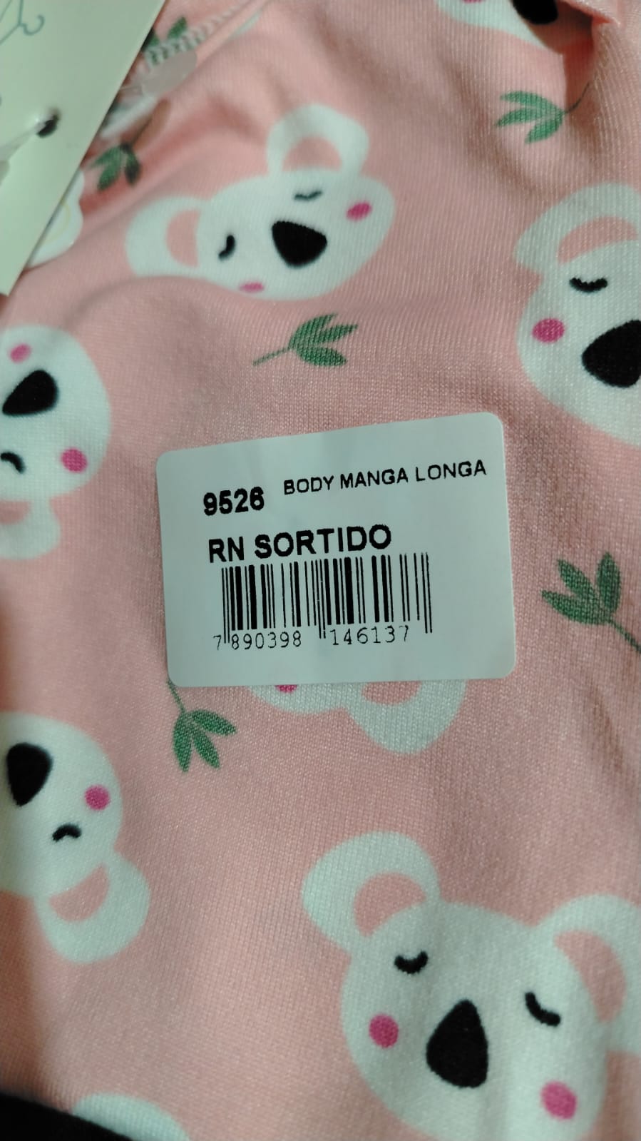 Body Manga Longa RN Koala Rosa - Imagem 6