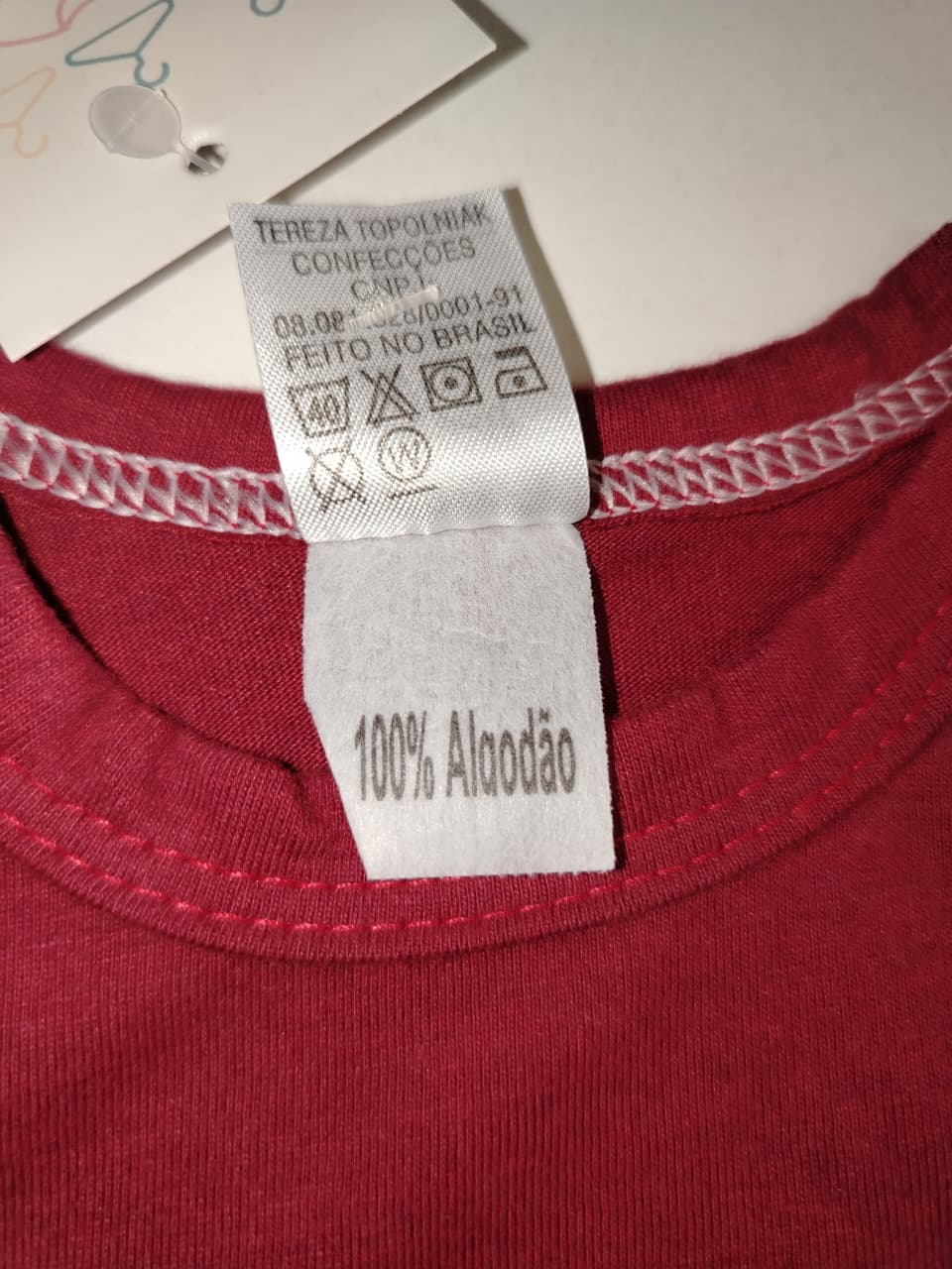 Body Infantil Vermelho Liso – 100% Algodão - Imagem 5