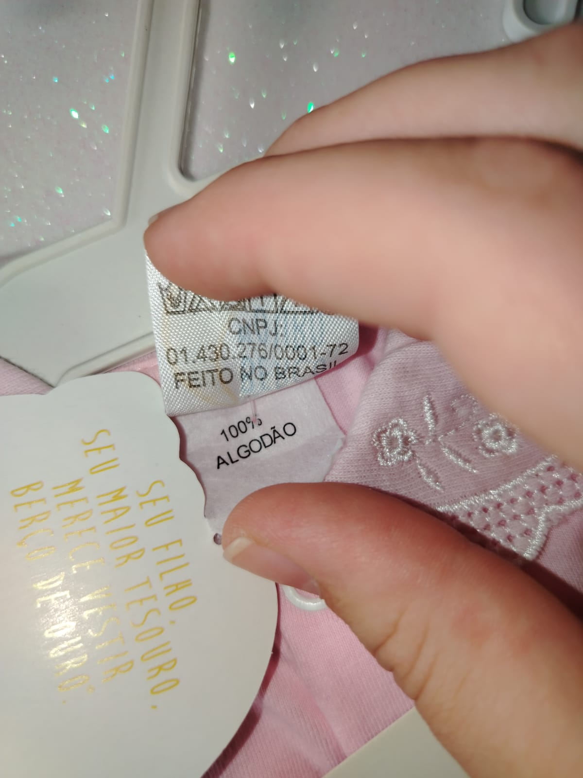 Macacão Gola Bordada Rosa Prematuro - Imagem 3