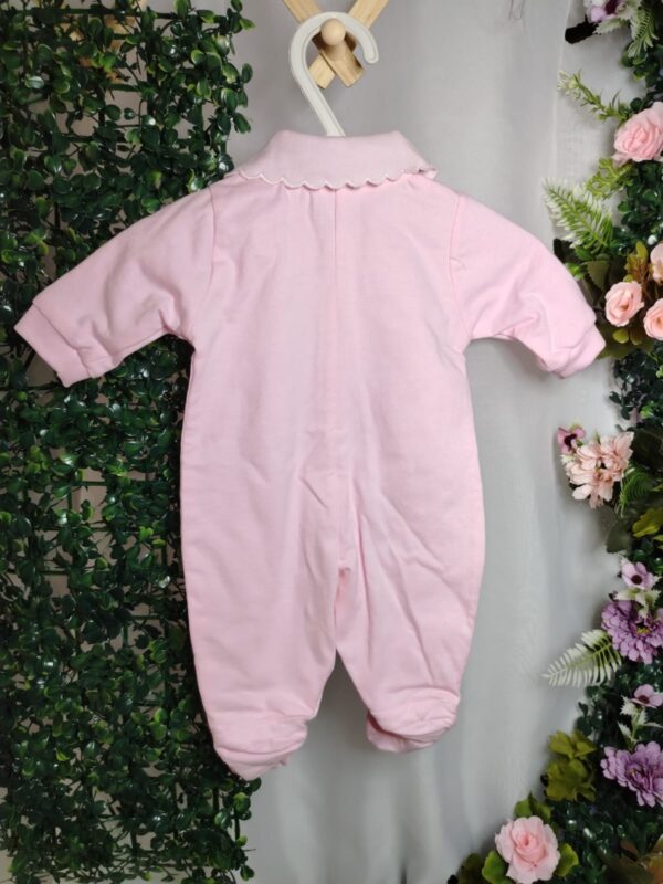 Macacão Gola Bordada Rosa Prematuro - Imagem 2