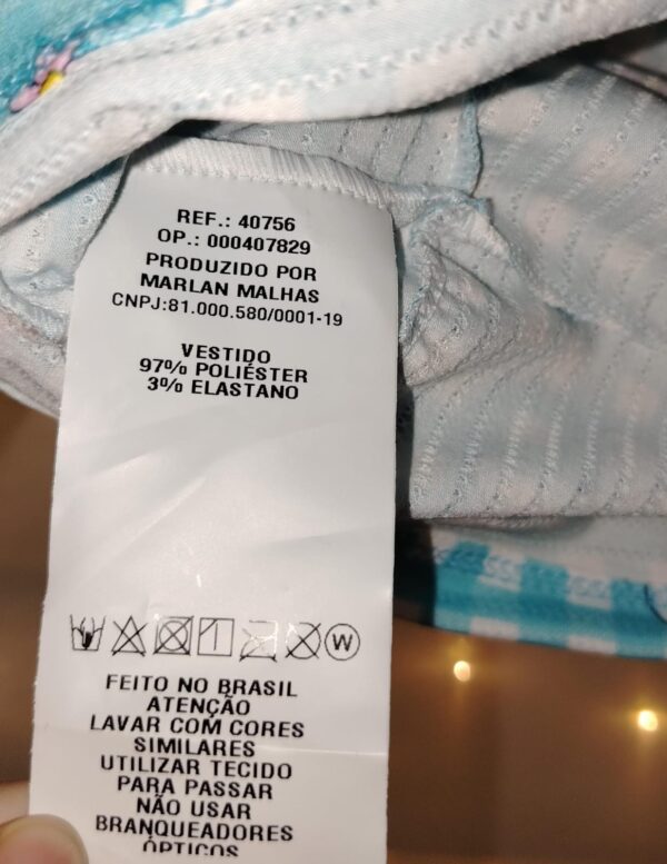 VESTIDO INF MC XADREZ FRANZIDO LACO 1AO3 REF40756 tamanho 1 - Imagem 5