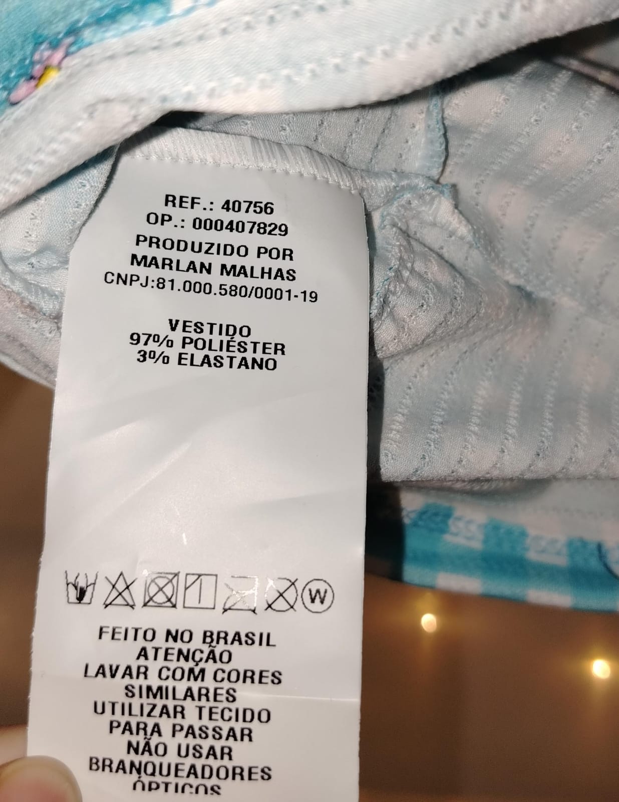 VESTIDO INF MC XADREZ FRANZIDO LACO 1AO3 REF40756 tamanho 1 - Imagem 5