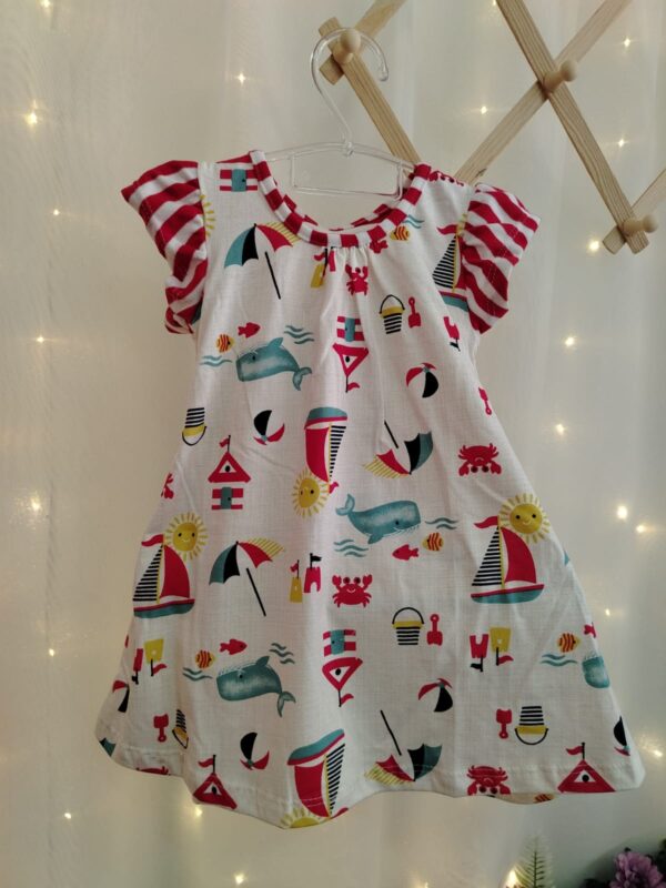 VESTIDO FEM INF LISTRA ESTAMPA MAR 1AO3 REF1000192 tamanho 1 - Imagem 6