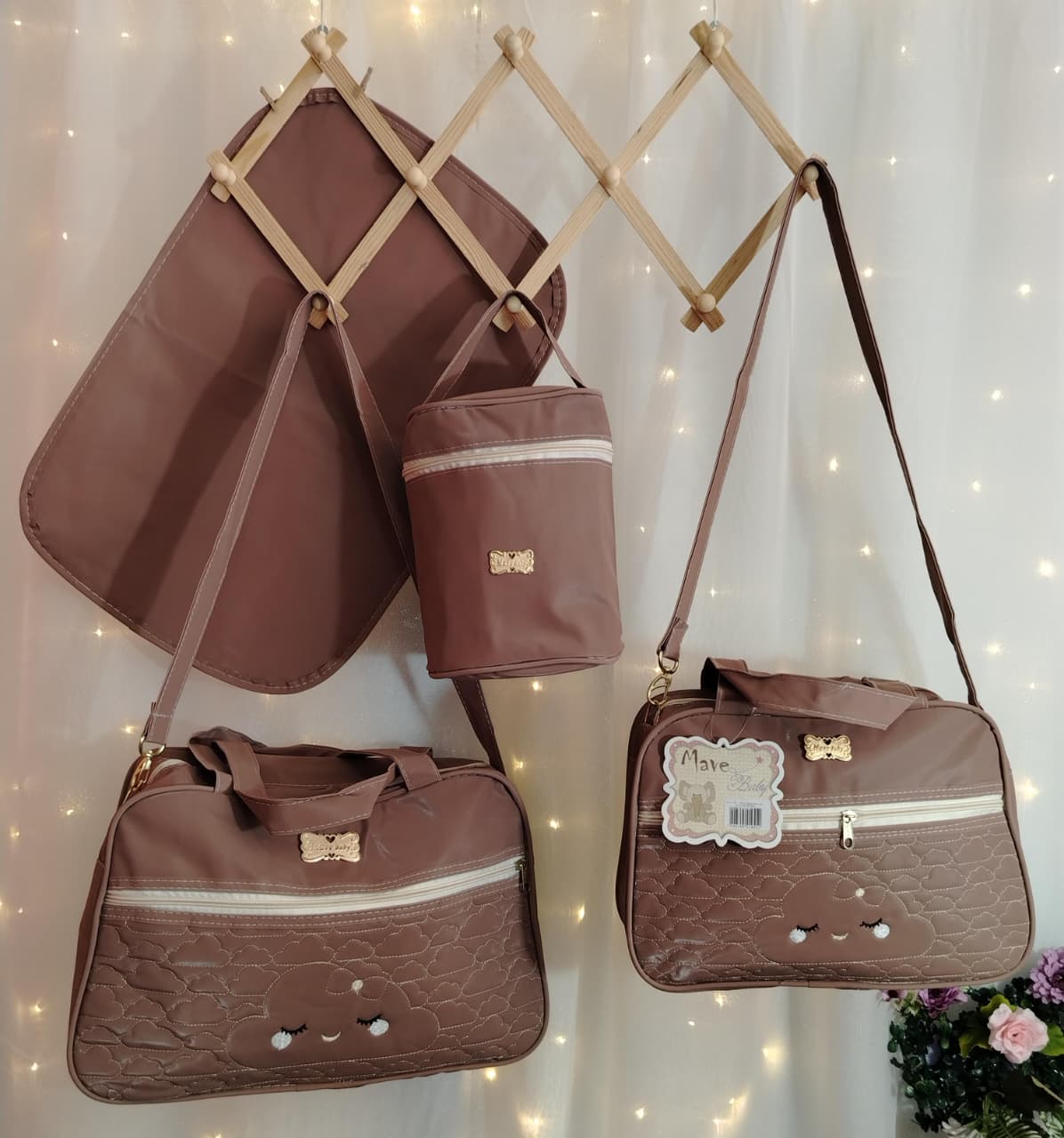 KIT BOLSA BEBE 4PCS NUVEM REF1055 SORTIDO