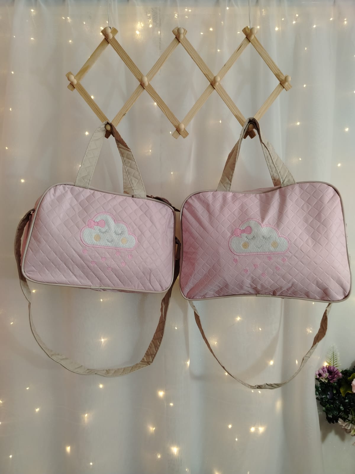 KIT 2PCS BOLSA MATERNIDADE CHUVA REF231/32 ROSA