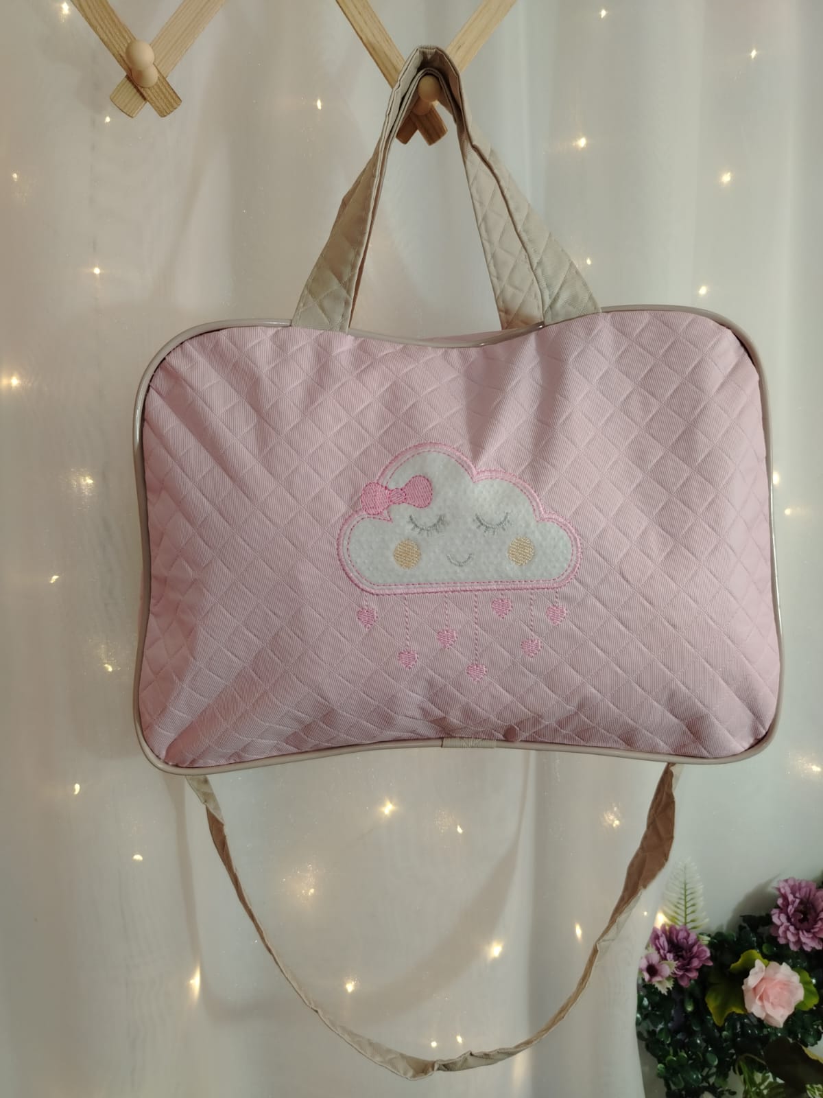 KIT 2PCS BOLSA MATERNIDADE CHUVA REF231/32 ROSA - Imagem 4