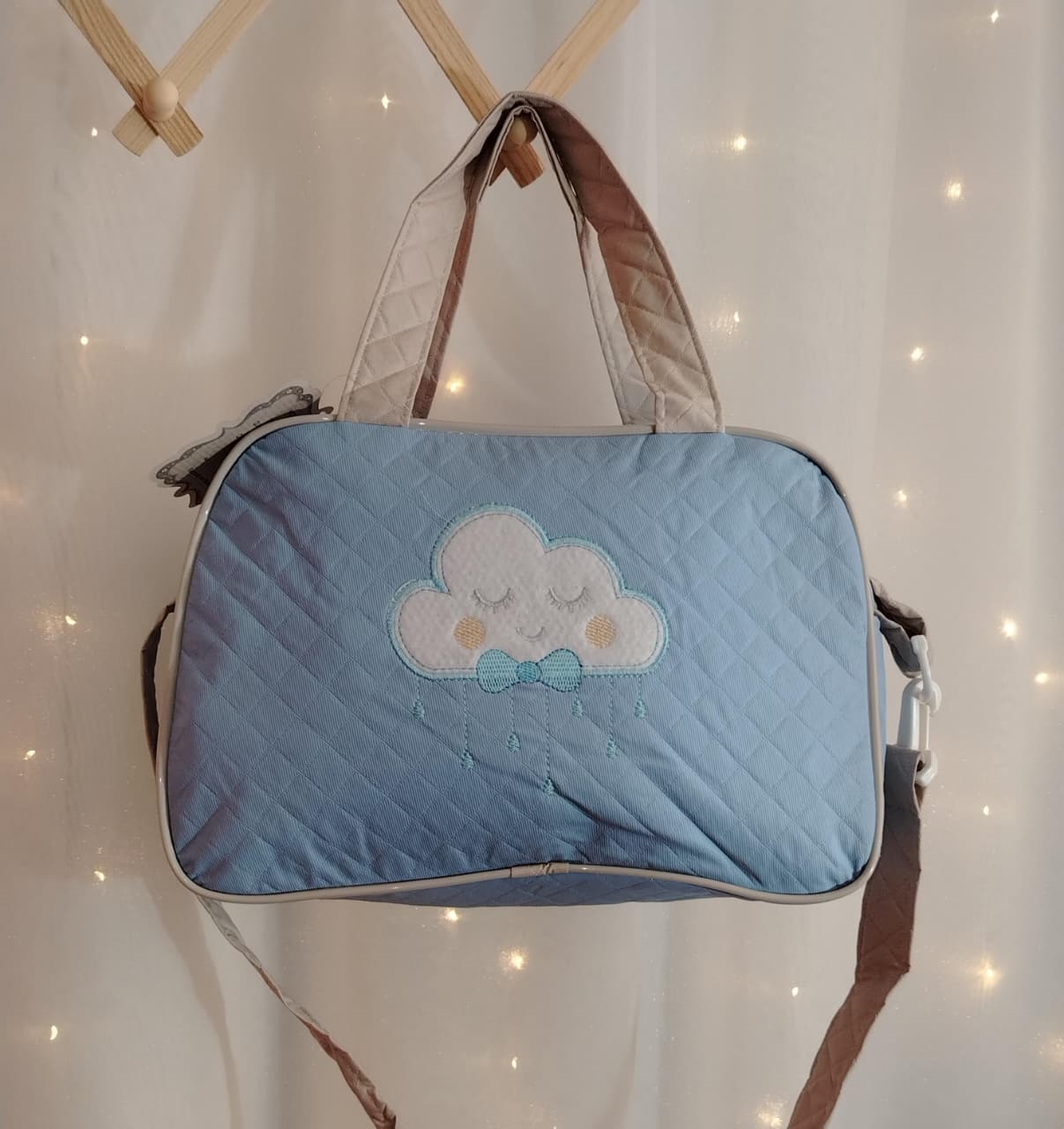KIT 2PCS BOLSA MATERNIDADE CHUVA REF231/32 AZUL CLARO - Imagem 3