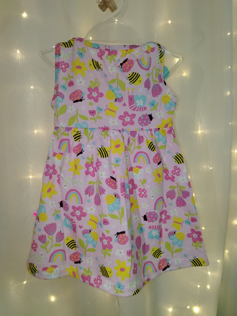 VESTIDO INF ESTAMPA JARDIM ALGODAO1 AO 3 REF40751  tamanho 1 - Imagem 4