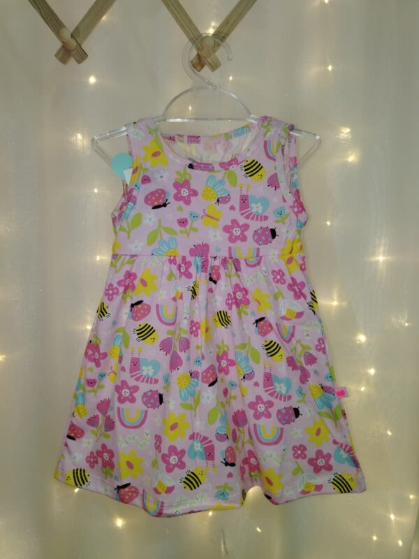 VESTIDO INF ESTAMPA JARDIM ALGODAO1 AO 3 REF40751  tamanho 1 - Imagem 5