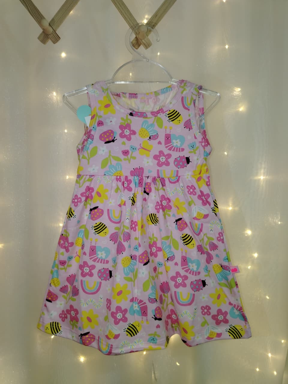 VESTIDO INF ESTAMPA JARDIM ALGODAO1 AO 3 REF40751  tamanho 1 - Imagem 5