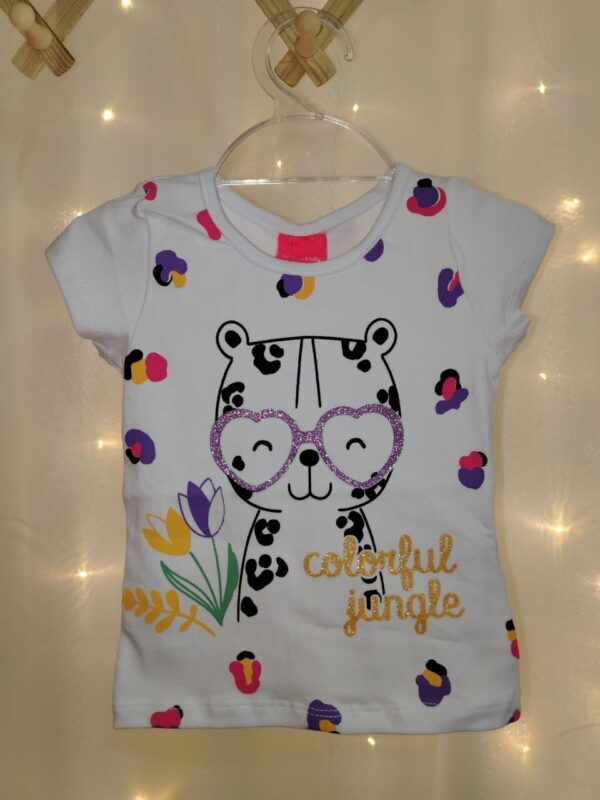BLUSA MC FEM INF COLORFUL JUNGLE1AO3 REF43393 TAMANHO 1 - Imagem 5