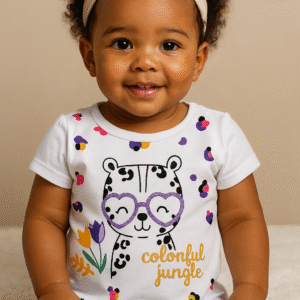 BLUSA MC FEM INF COLORFUL JUNGLE1AO3 REF43393 TAMANHO 1