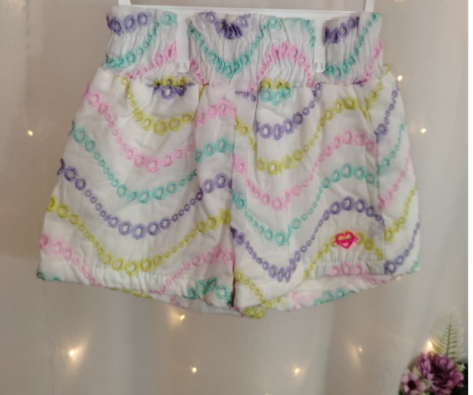 SHORTS FEM INF LAISE FORRADO 1AO3 REF02158 TAMANHO  1