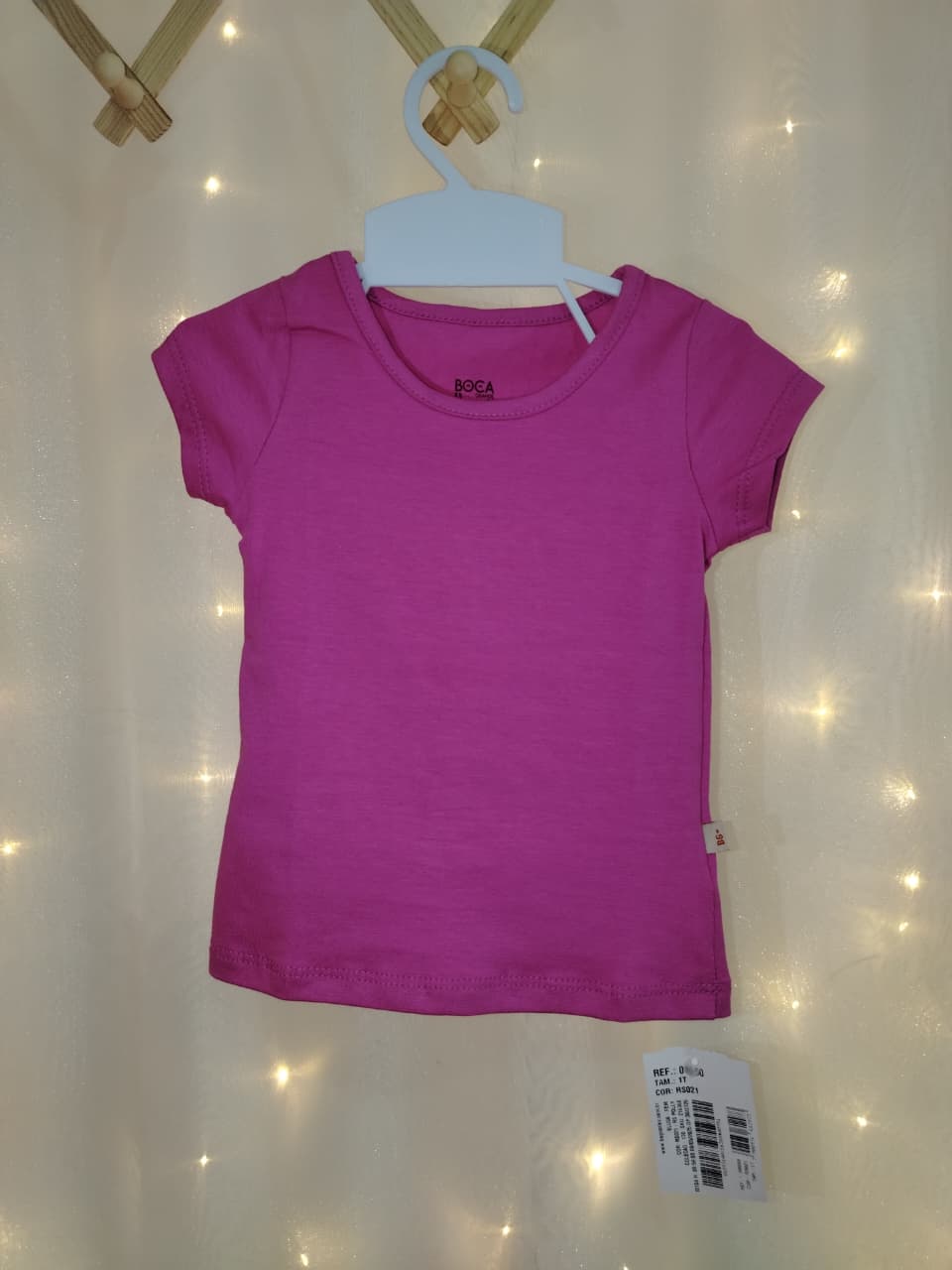 BLUSA MC FEM INF BASIC 1AO3 REF08050 TAMANHO 1 ROSA - Imagem 2