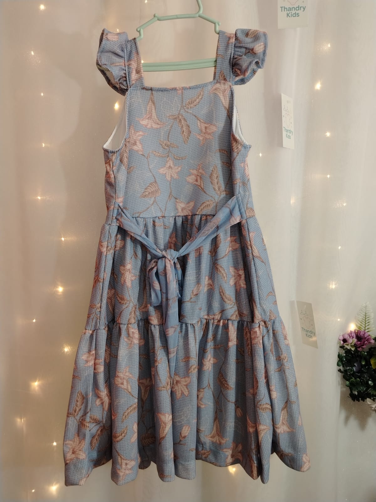 VESTIDO INF RODADO FLORES BRILHO 6AO12 REF3100193 TAMANHO 8 - Imagem 3