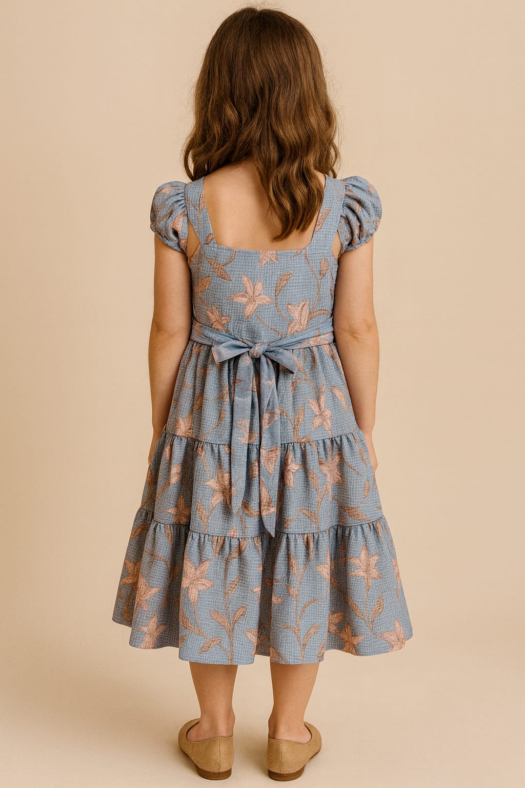 VESTIDO INF RODADO FLORES BRILHO 6AO12 REF3100193 TAMANHO 8 - Imagem 2