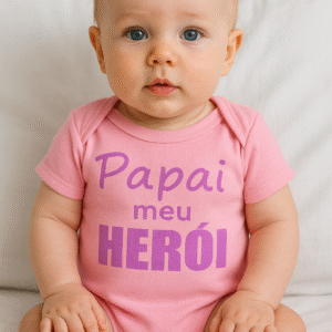 Body Rosa Papai Meu Herói