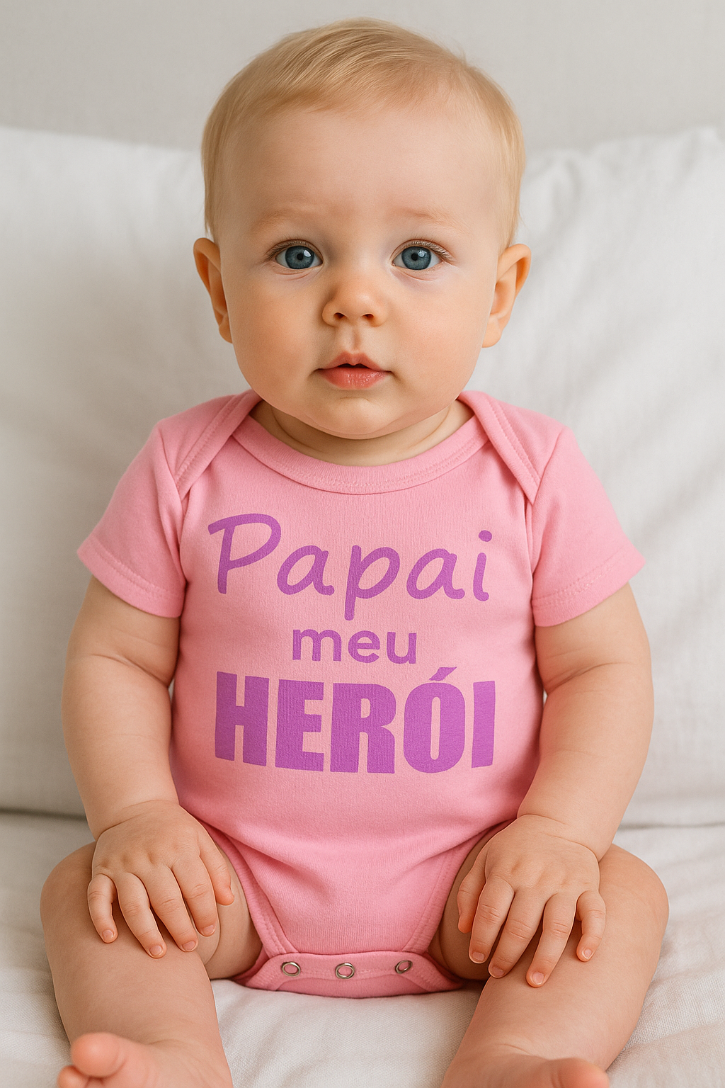 Body Rosa Papai Meu Herói