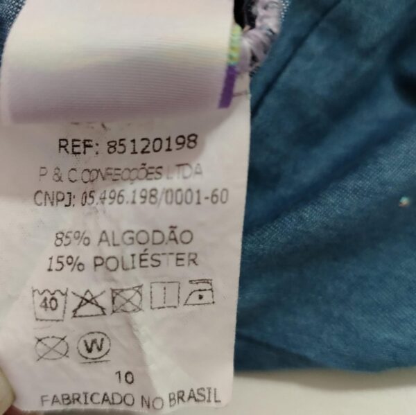 Vestido Jeans Menina Tam 10 (7 a 10 anos) 8512001198 - Imagem 6