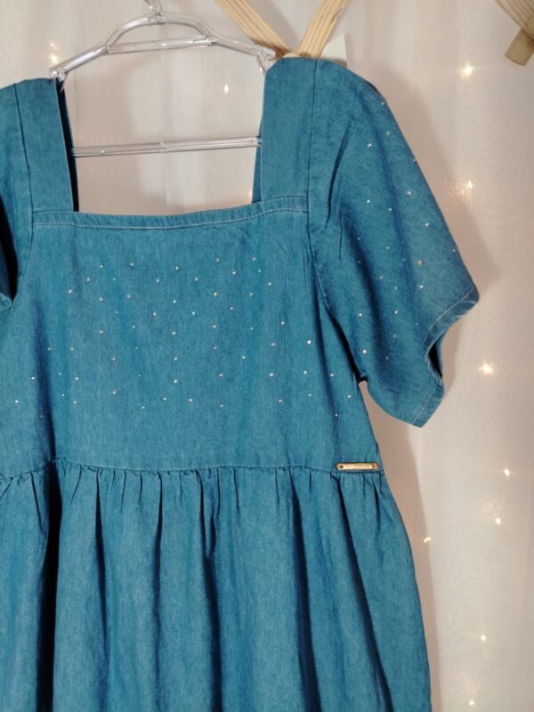 Vestido Jeans Menina Tam 10 (7 a 10 anos) 8512001198 - Imagem 2