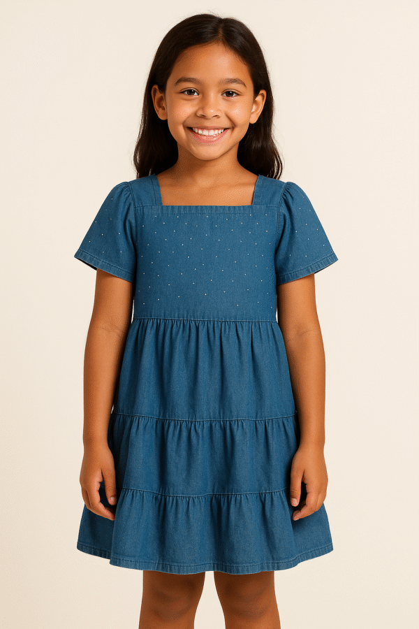 Vestido Jeans Menina Tam 10 (7 a 10 anos) 8512001198
