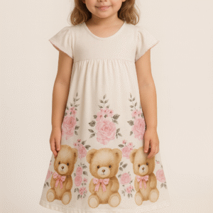 VESTIDO MC INF URSINHO FLORES 4AO8 REF2001001 TAMANHO 6