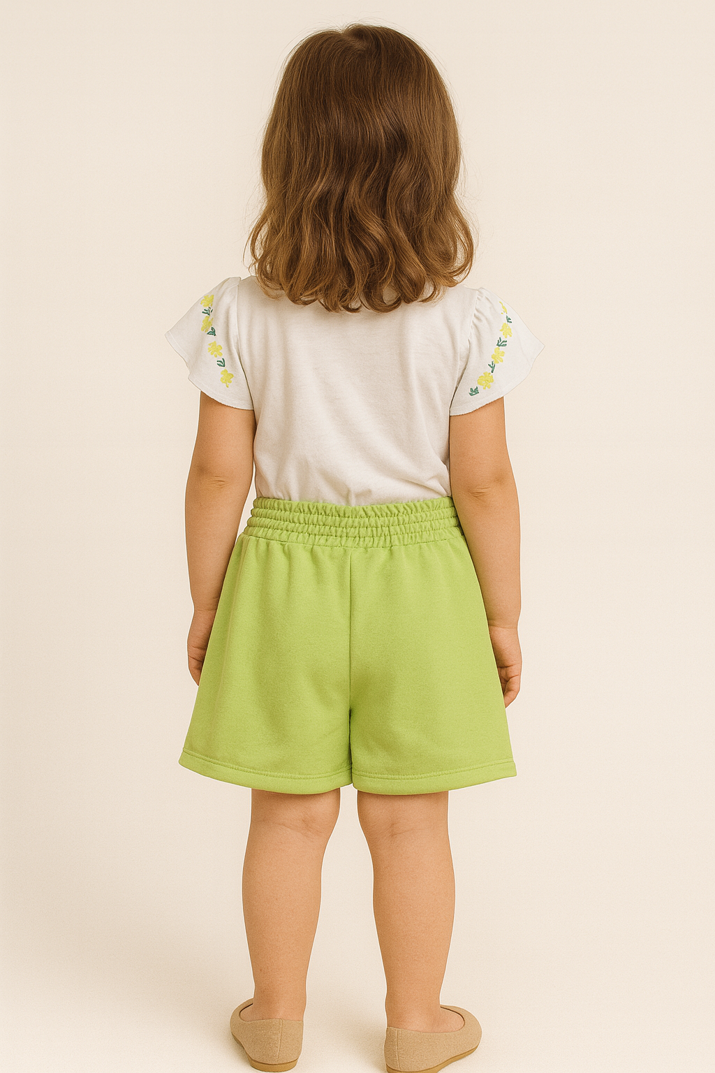 Conjunto Menina 6 Anos Lunedi “Blooming” (Branco e Verde Limão) - Imagem 2