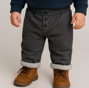 Calça Infantil Mescla Texturizada com Botões – Menino Tamanho 2  SKU:
