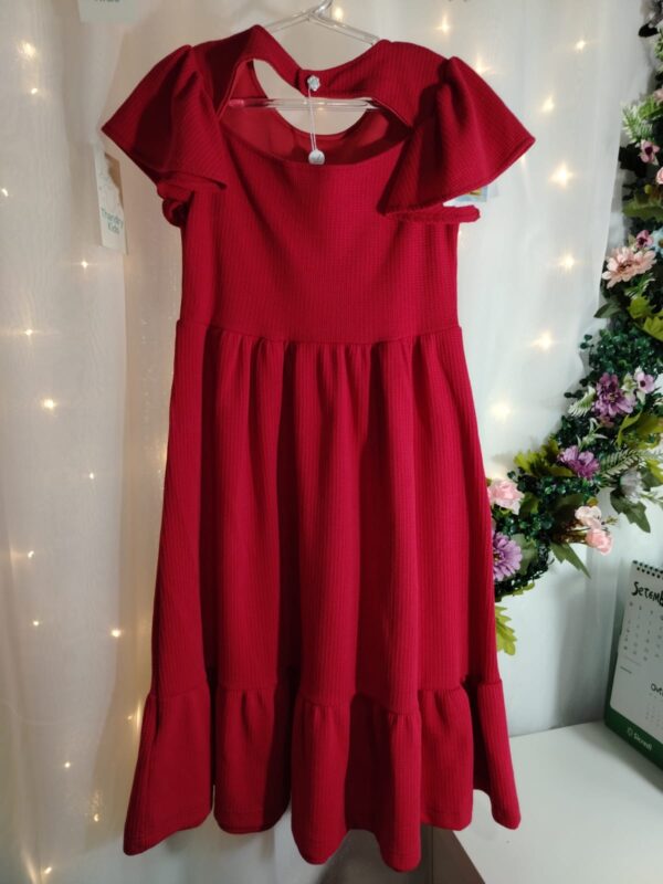 Vestido Menina Kiki Vermelho tamanho 6 - Imagem 2