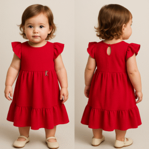 Vestido Menina Kiki Vermelho tamanho 6