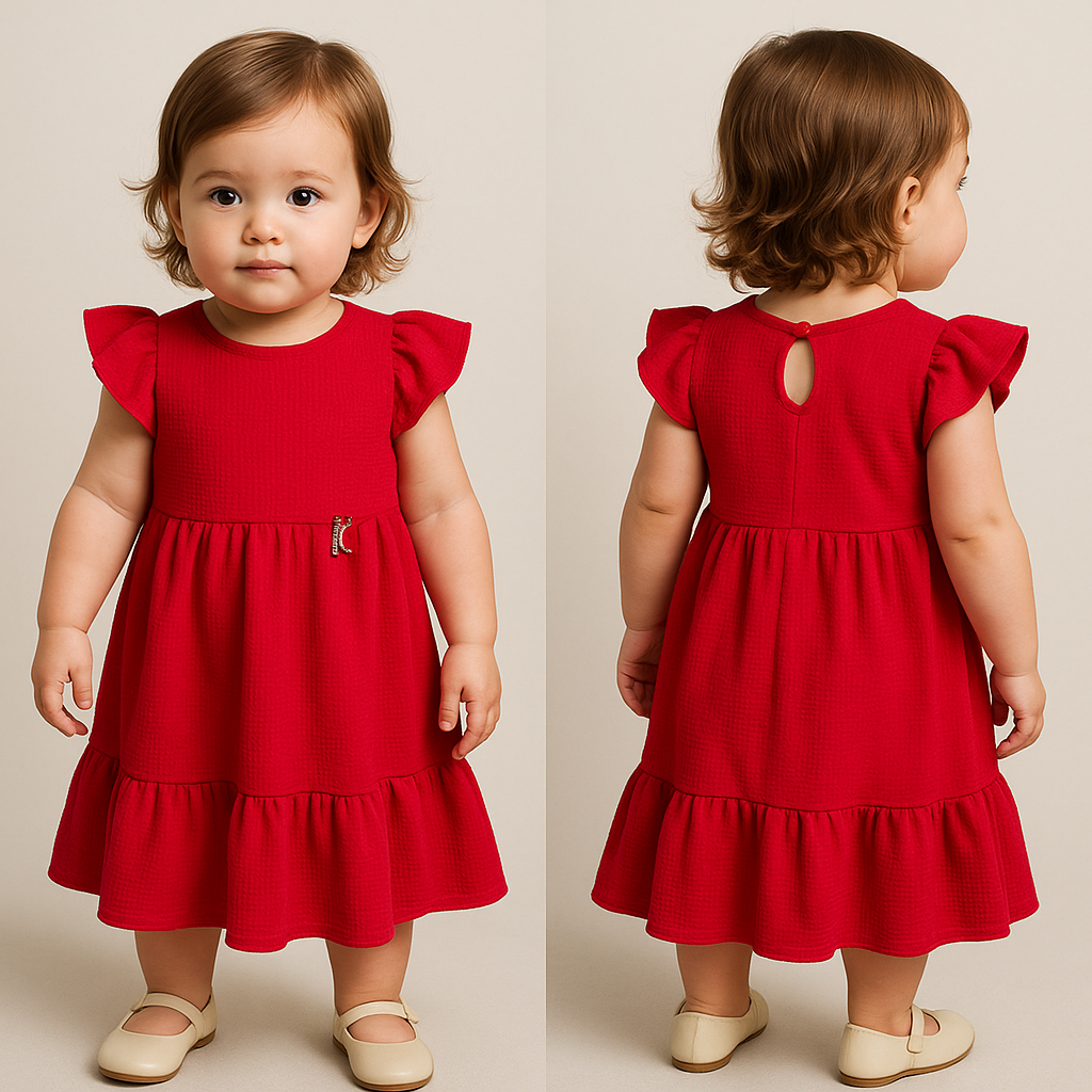 Vestido Menina Kiki Vermelho tamanho 6