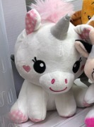 ANIMAIS PELUCIA SORT. 18CM RF.F1798 FIZZY Unicórnio de Pelúcia Branco com Rosa - Imagem 4