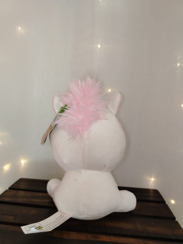 ANIMAIS PELUCIA SORT. 18CM RF.F1798 FIZZY Unicórnio de Pelúcia Branco com Rosa - Imagem 2