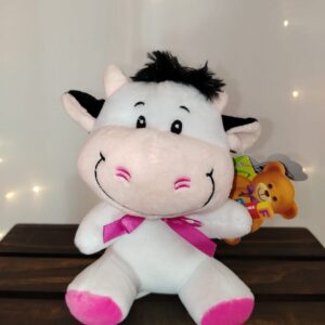 ANIMAIS PELUCIA SORT. 15CM RF.F1787 FIZZY vaca com cabelinhos  P