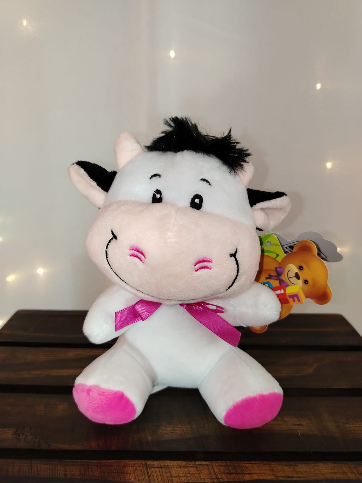 ANIMAIS PELUCIA SORT. 15CM RF.F1787 FIZZY vaca com cabelinhos  P